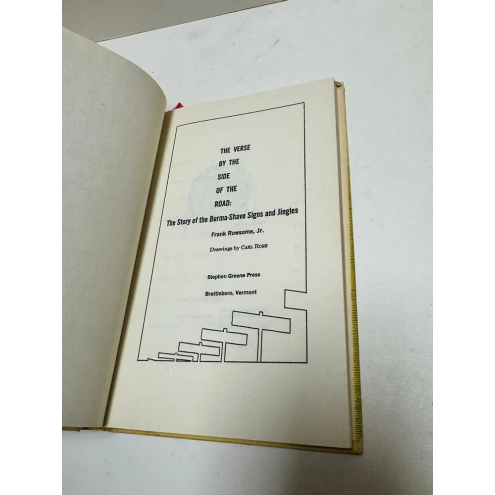 1972 The Verse by The Side of The Road by Rowsome Burma-Shave Signs HC